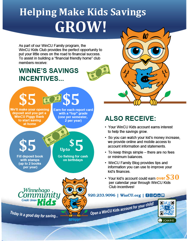 Winnebago Community Credit Union Kids Accounts